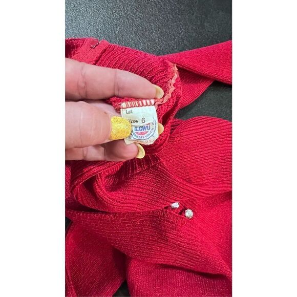 Tricots by Youth Guild Womens Ribbed Knit Long Sleeve Maxi Long Dress Red Size 6 - Picture 16 of 16